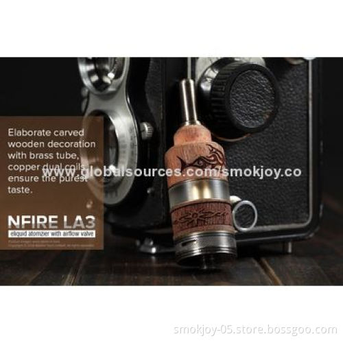 Smokjoy N-fire LA3 Dual-coil Atomizers with Airflow Control System, RDA for 26650 ModNew